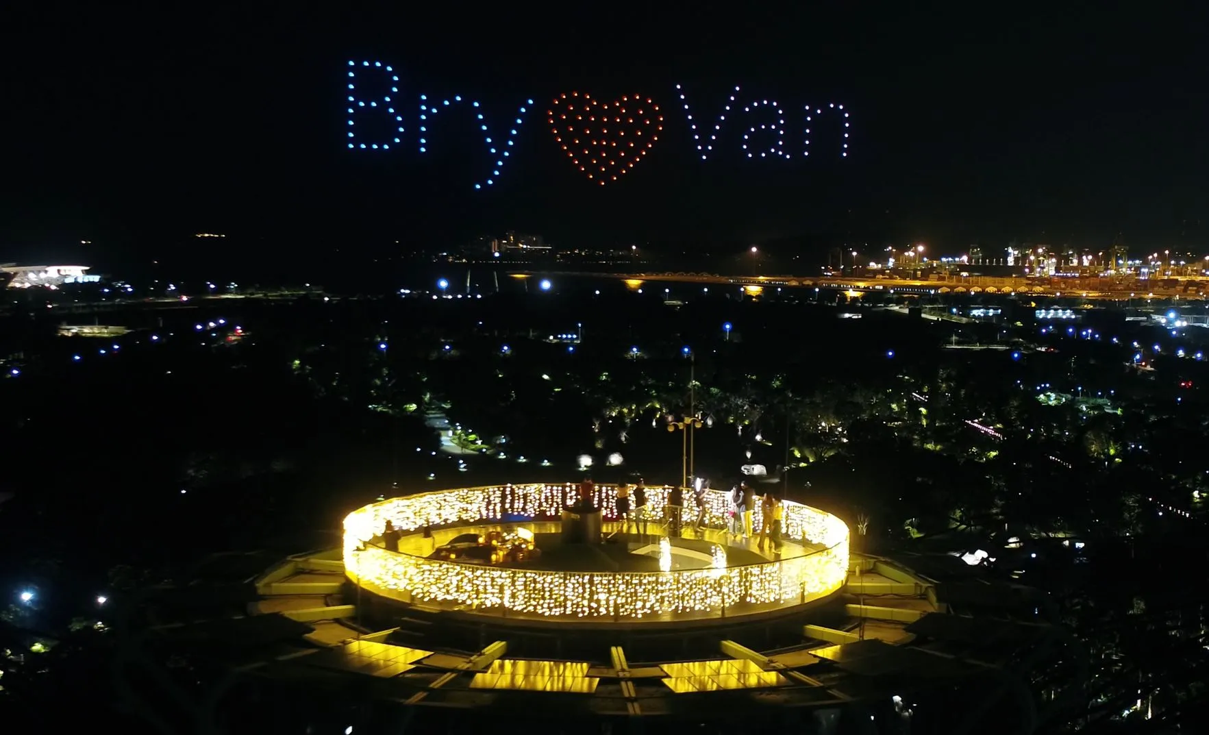 Wedding Proposal Drone Show Singapore — 150 Drones | MIRS Innovate Drone Light Show