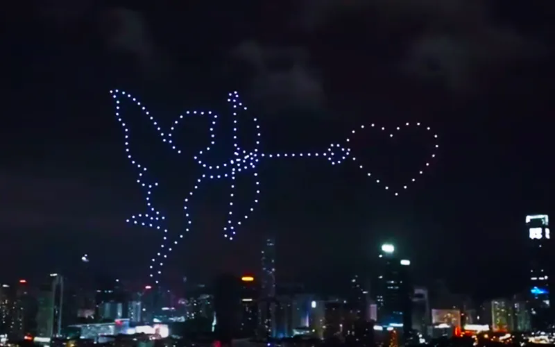 200 drones · China · Private events