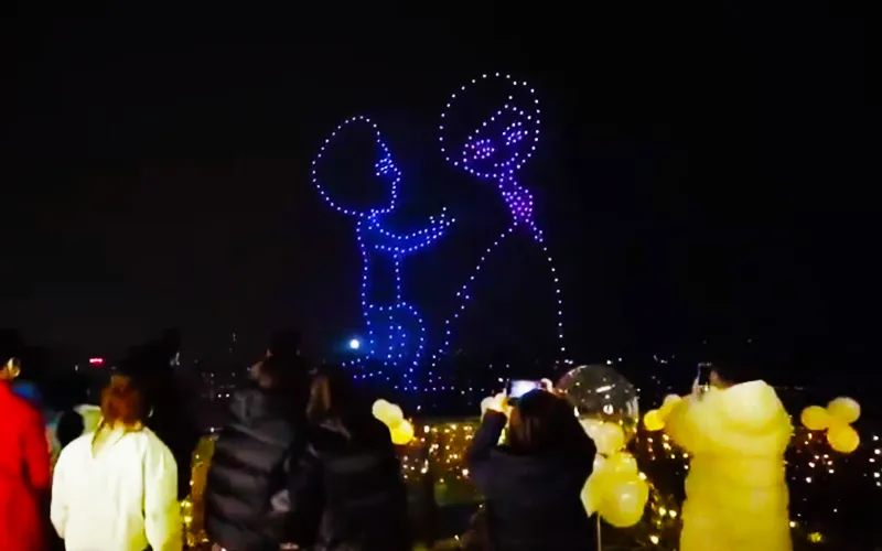 300 drones · China · Private events