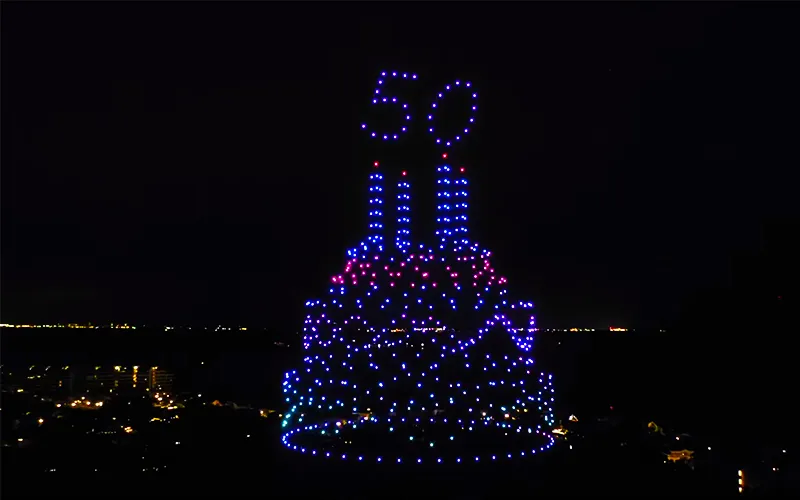 Birthday Celebration Private Drone Light Show Singapore — 500 Drones | MIRS Innovate Drone Light Show