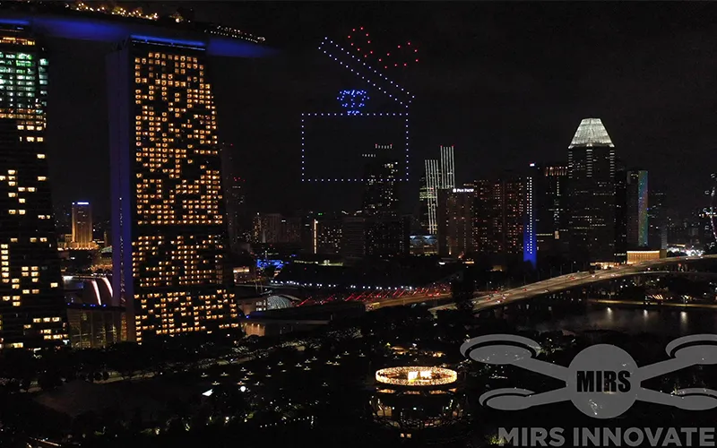 Wedding Proposal Drone Show Singapore — 150 Drones | MIRS Innovate Drone Light Show