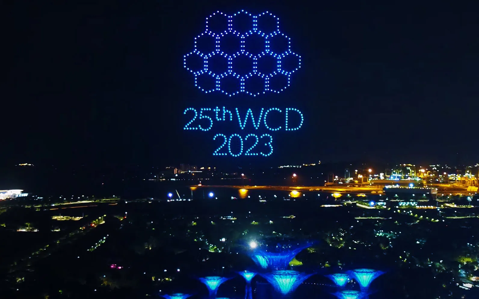 World Congress of Dermatology Drone Show Singapore — 500 Drones | MIRS Innovate Drone Light Show