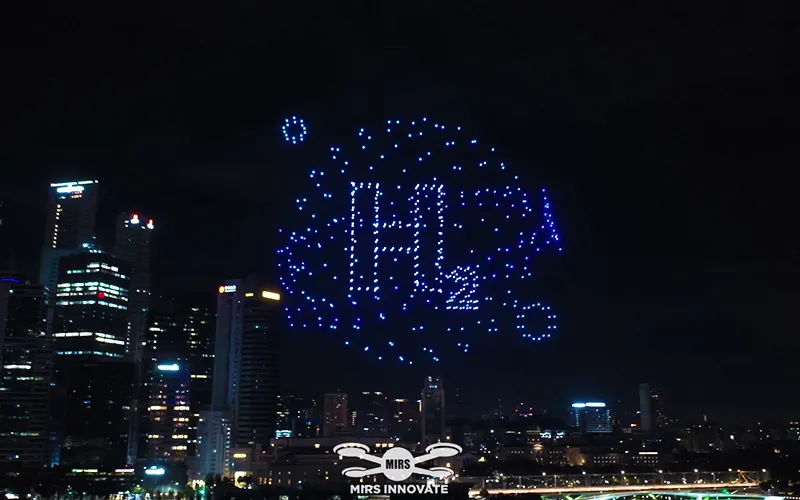 SIEW Singapore International Energy Week Drone Show — 500 Drones | MIRS Innovate Drone Light Show
