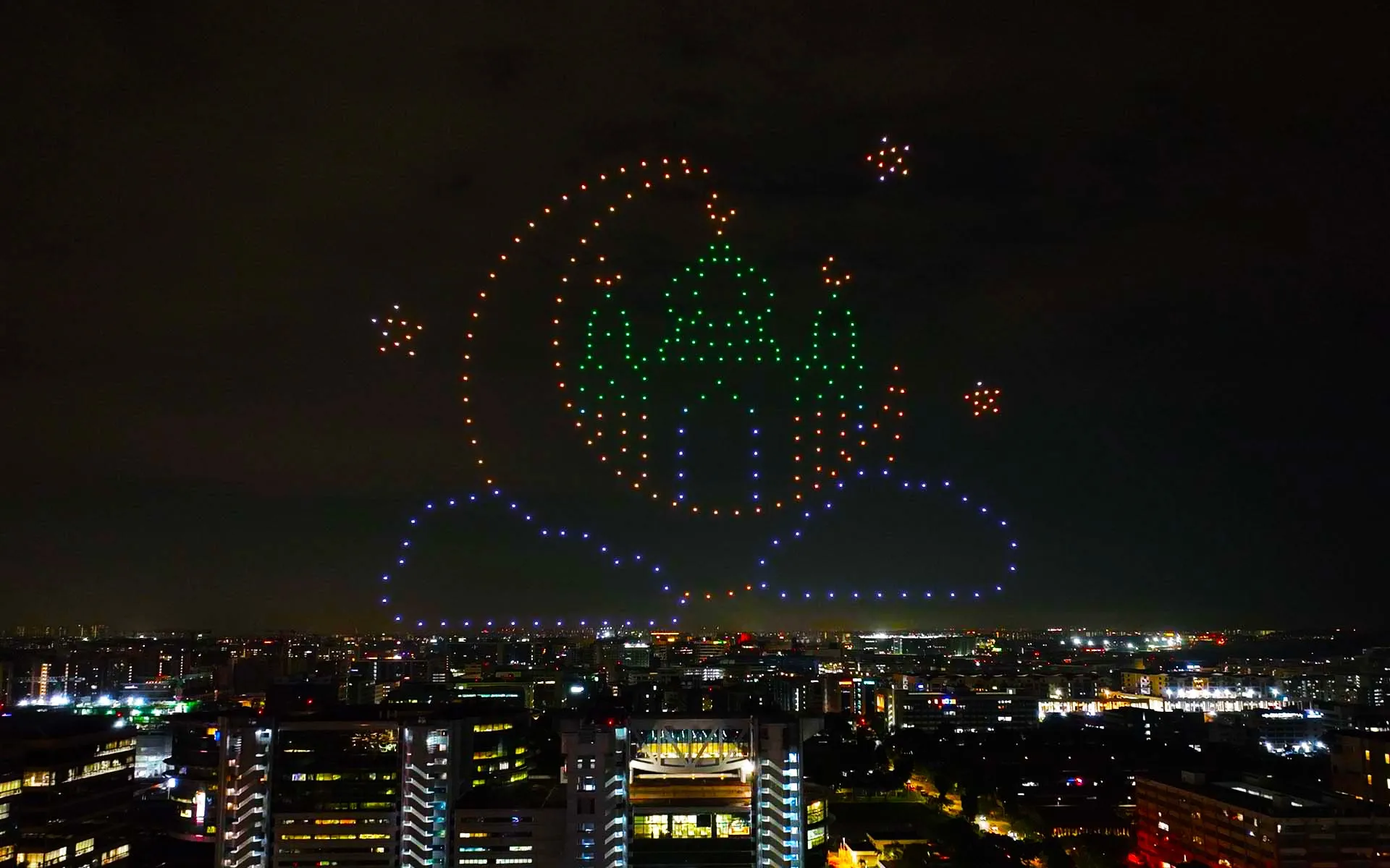 Bazaar Raya Hari Raya Drone Light Show Singapore — 300 Drones | MIRS Innovate Drone Light Show