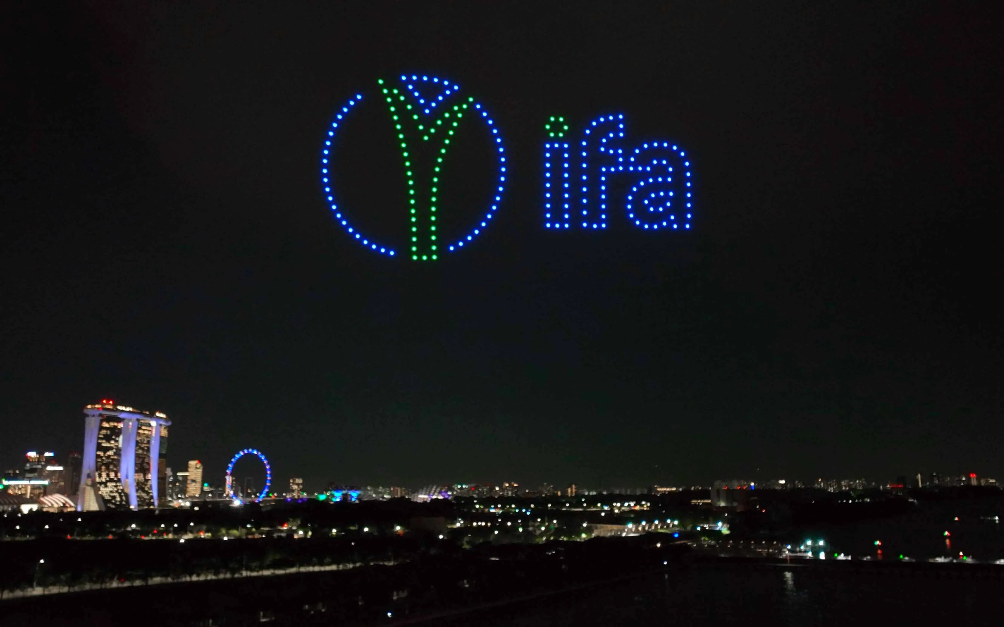 IFA Exhibition Drone Light Show Singapore — 200 Drones | MIRS Innovate Drone Light Show