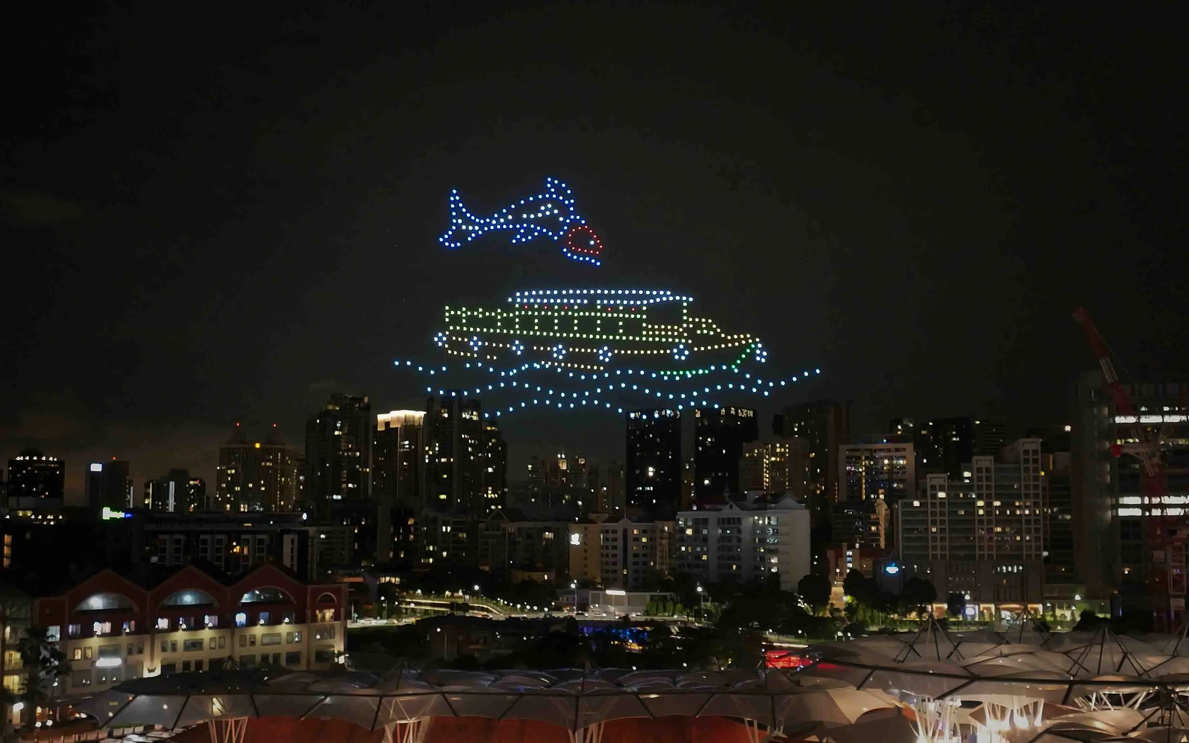 CQ Brand Promotion Drone Show Singapore — 500 Drones | MIRS Innovate Drone Light Show