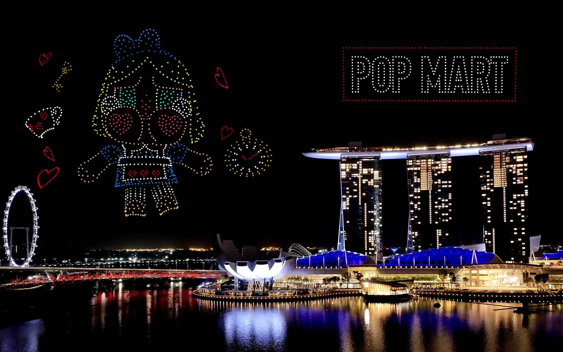 1,300 drones · Singapore · Brand launch